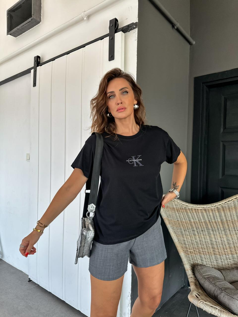 Siyah Calvin Cotton Tshirt