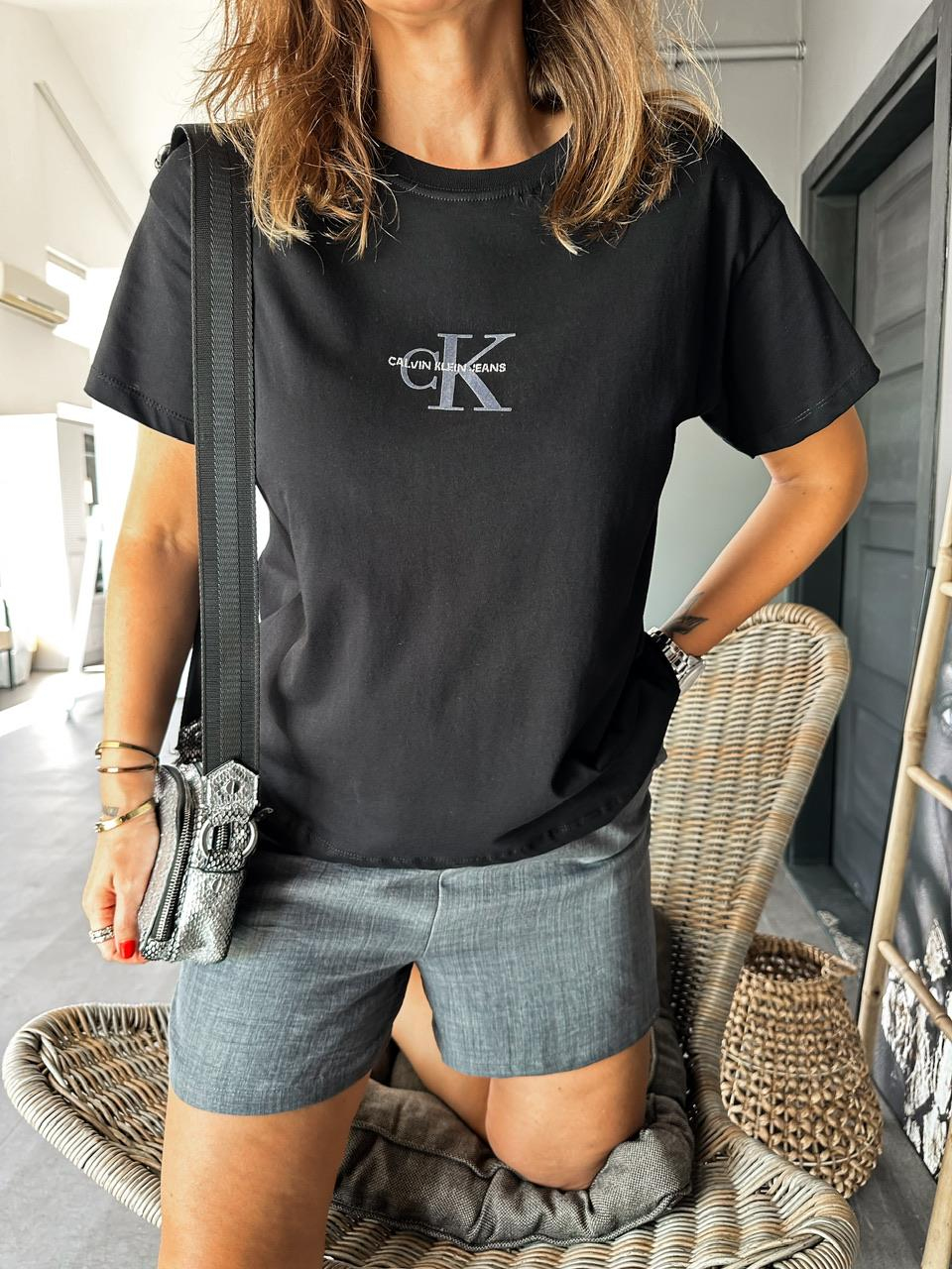 Siyah Calvin Cotton Tshirt