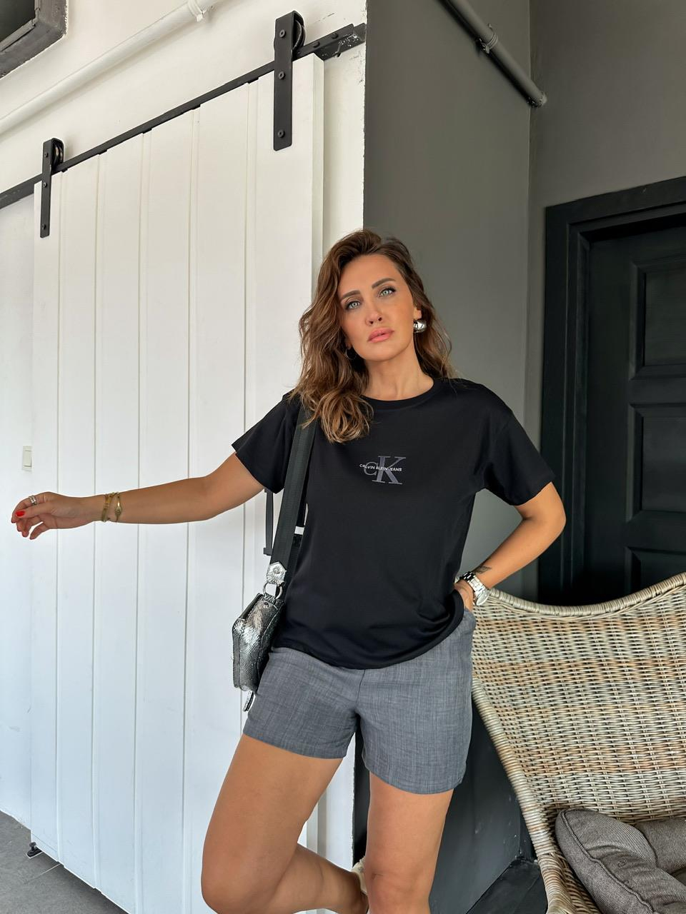 Siyah Calvin Cotton Tshirt
