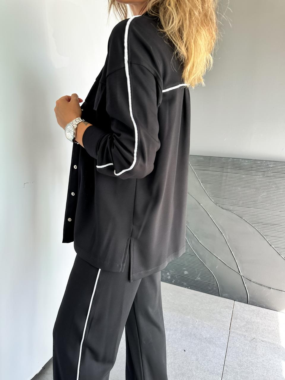 Siyah Çıtçıtlı Biyeli Modal Takım