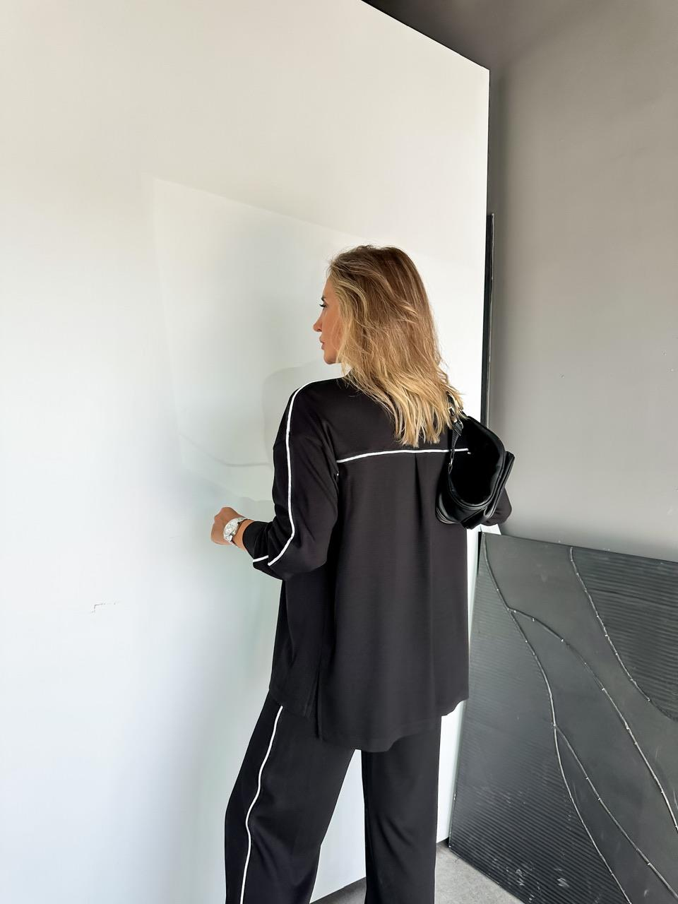 Siyah Çıtçıtlı Biyeli Modal Takım
