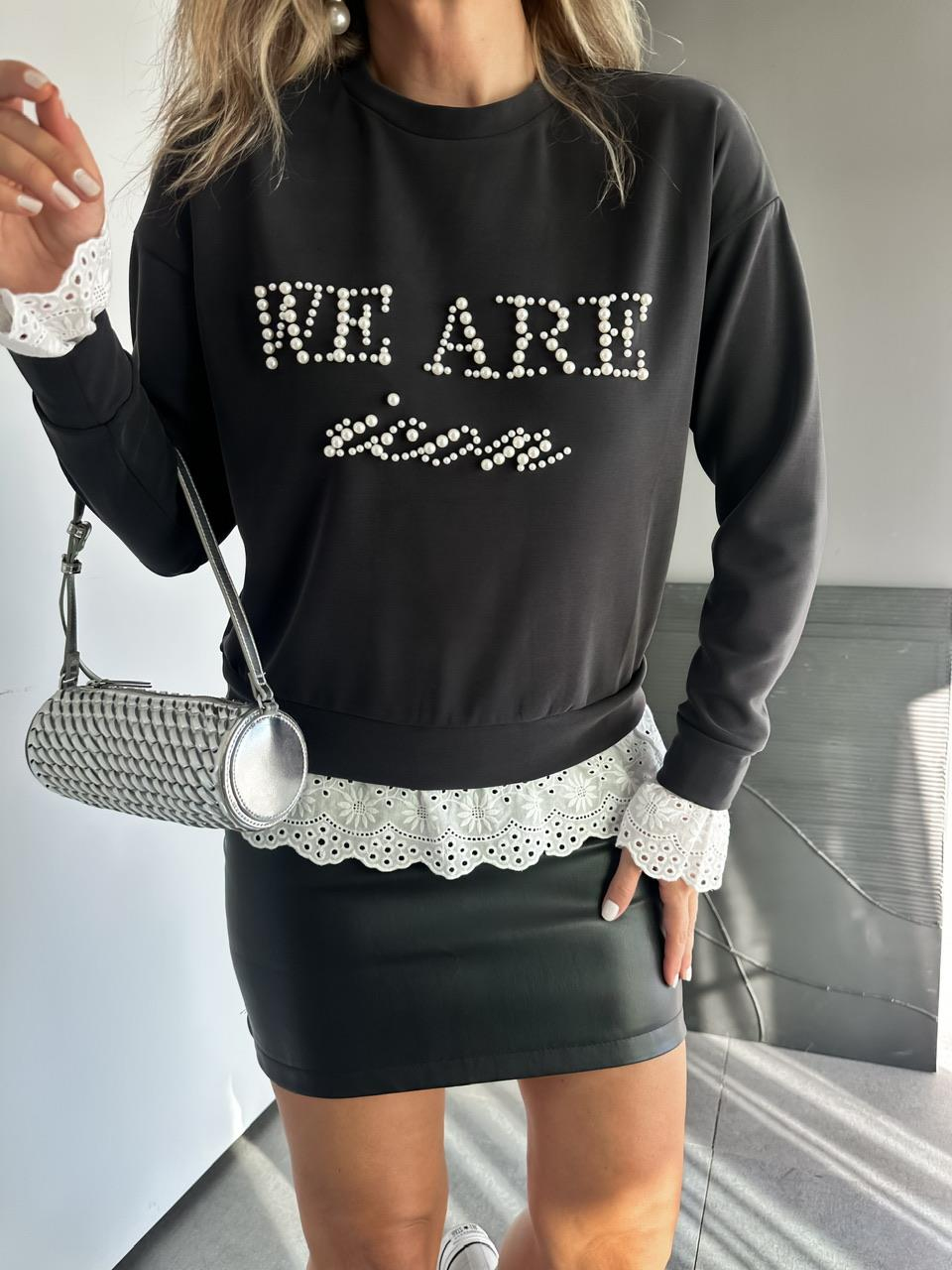 Siyah Fistolu İcon Sweatshirt
