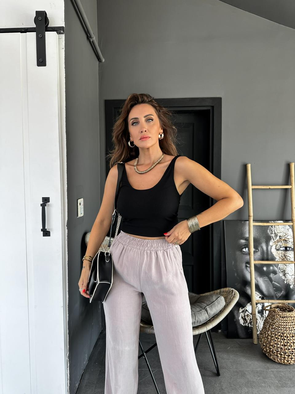 Siyah Fitilli Likralı Orijinal Atlet