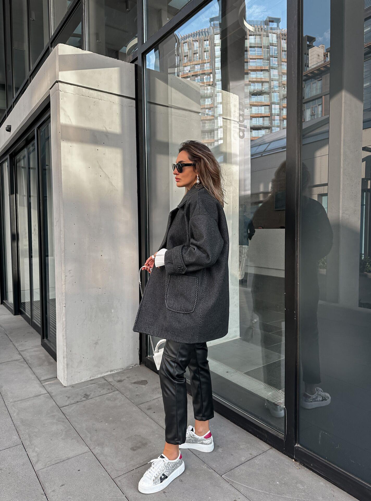 Siyah Jogger Deri Pantolon