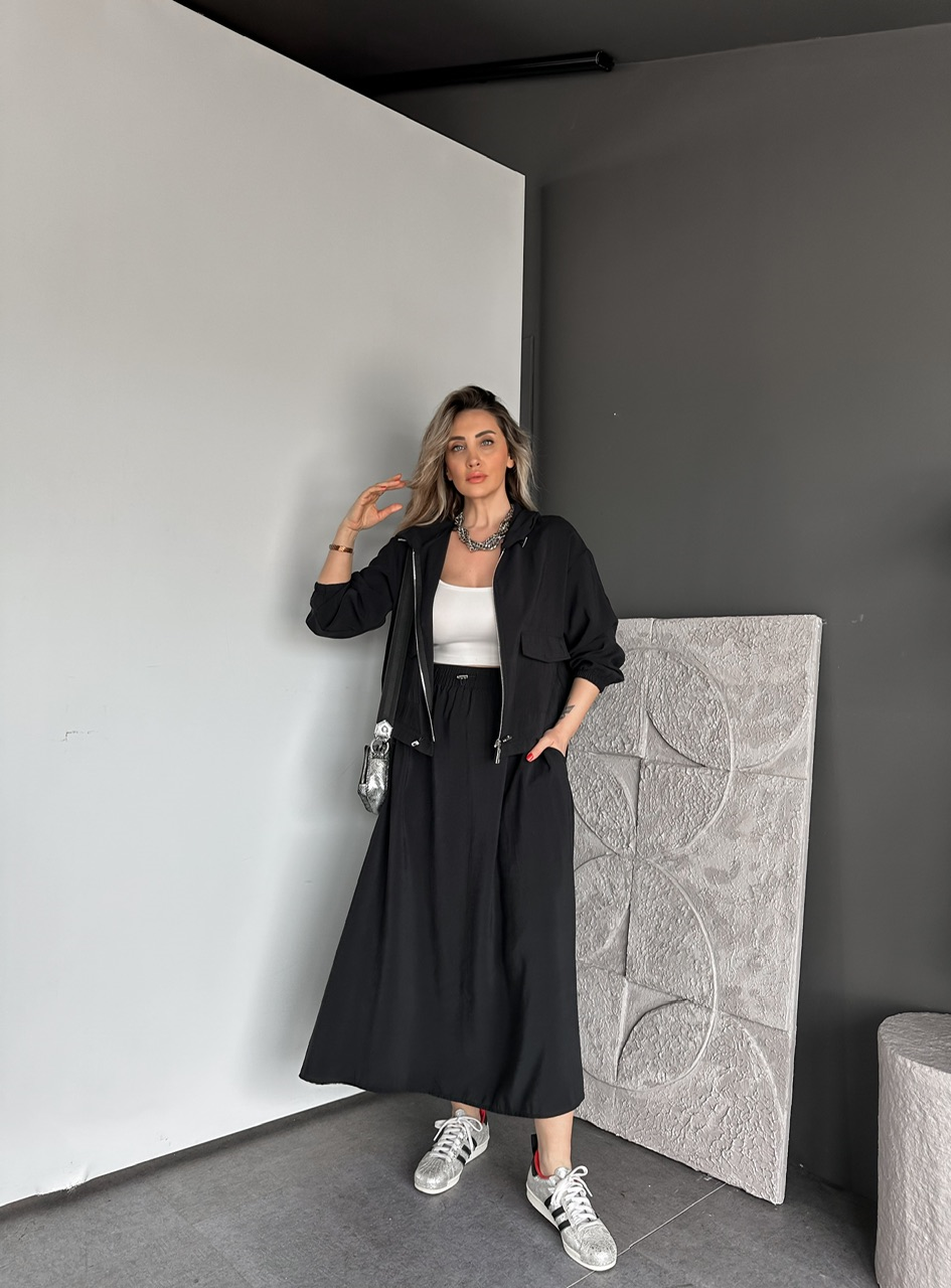 Siyah Kapak Cepli Etekli Modal Takım