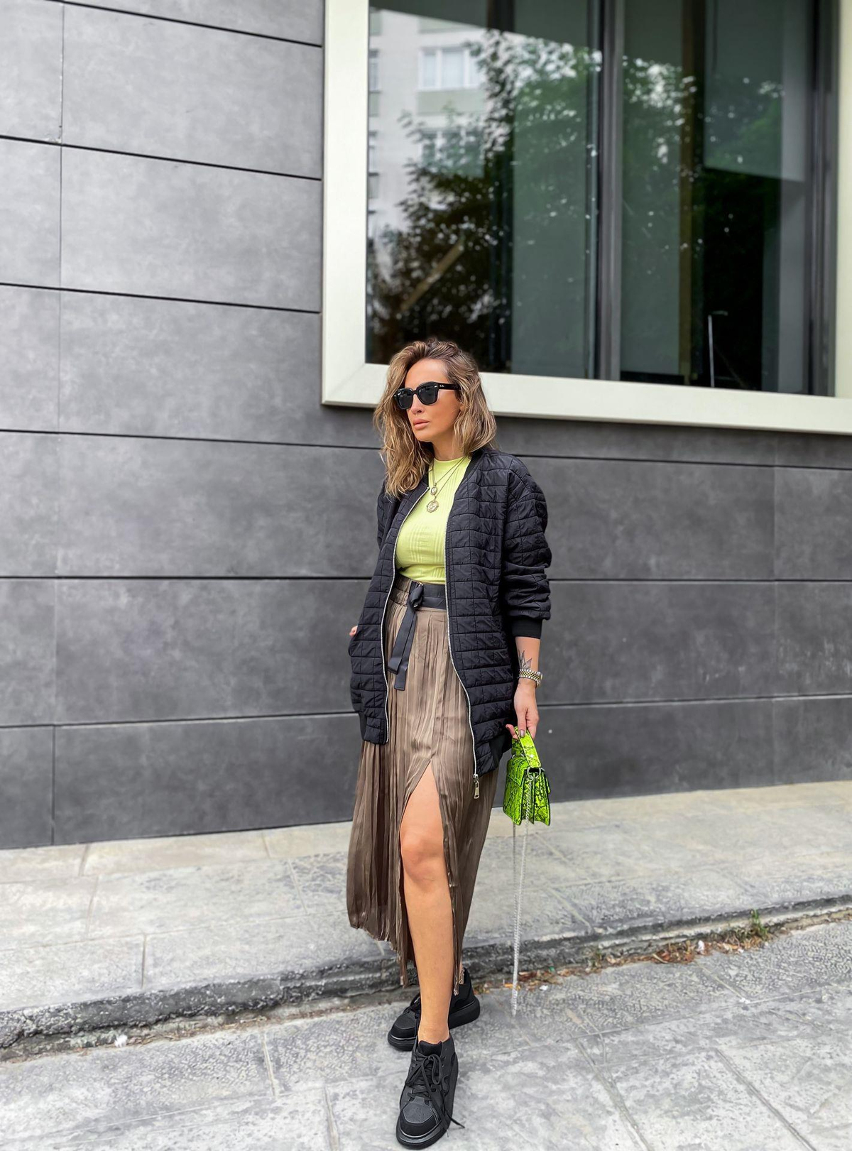 Siyah Kapitone Basic Ceket