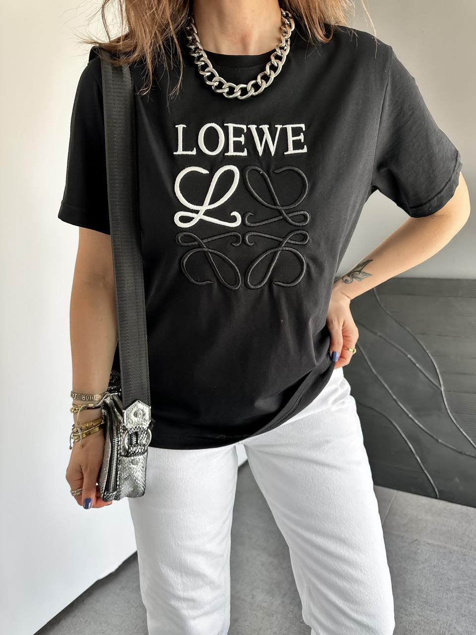 Siyah Loewe Nakışlı Tshirt