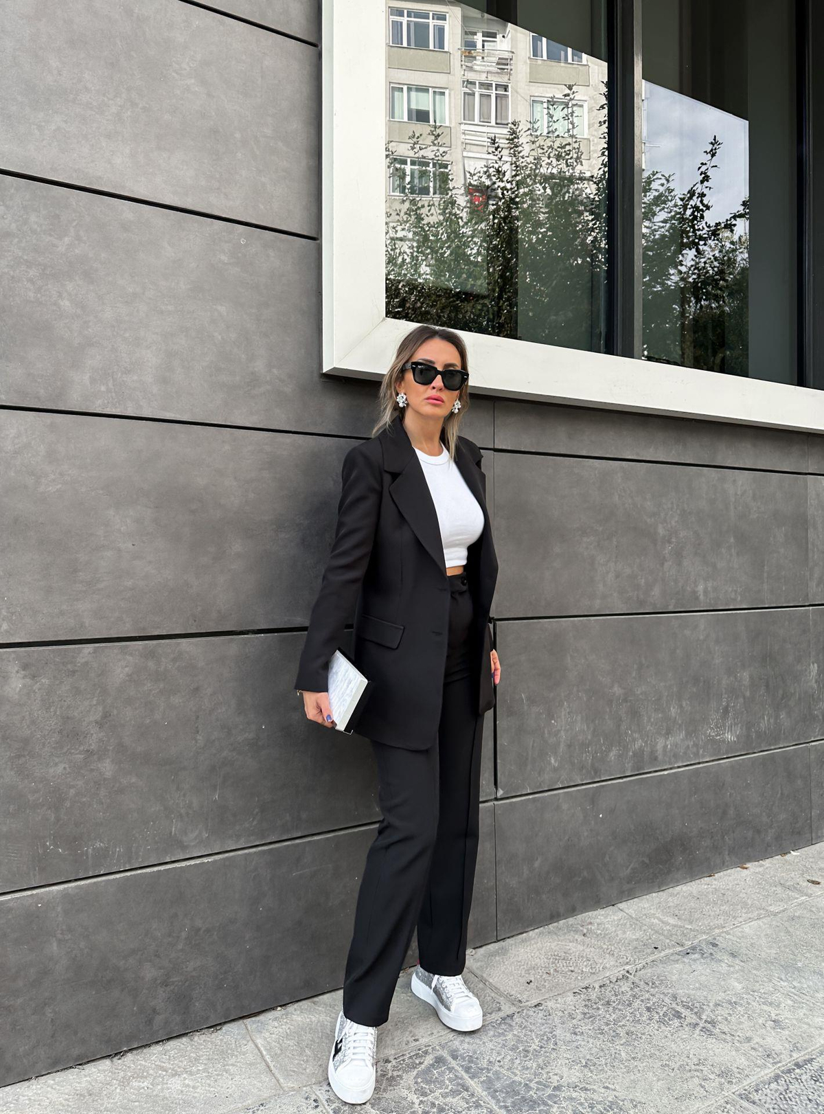 Siyah Ön Dikişli Ceket Pantolon Takım