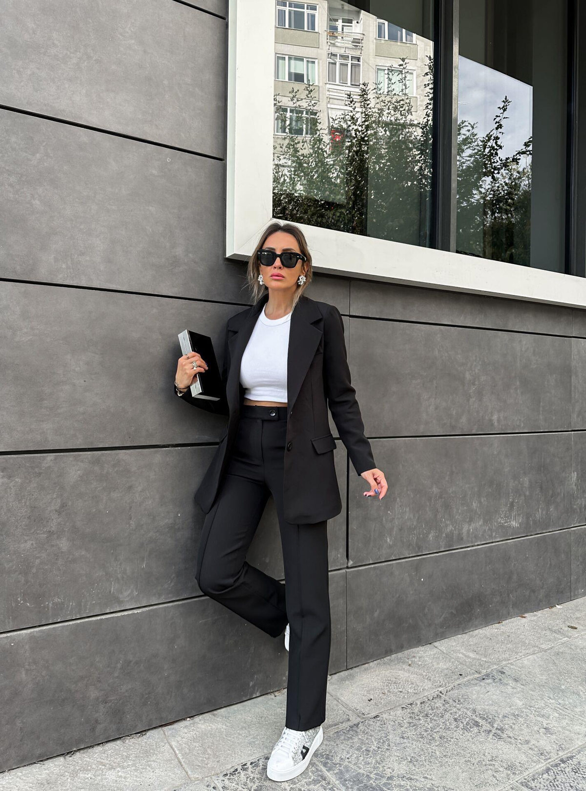 Siyah Ön Dikişli Ceket Pantolon Takım