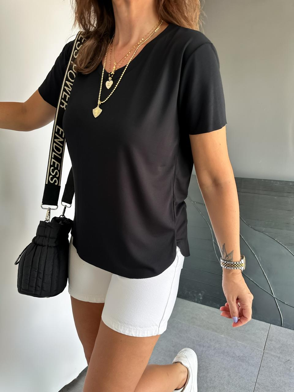 Siyah Orijinal Pamuk Tshirt