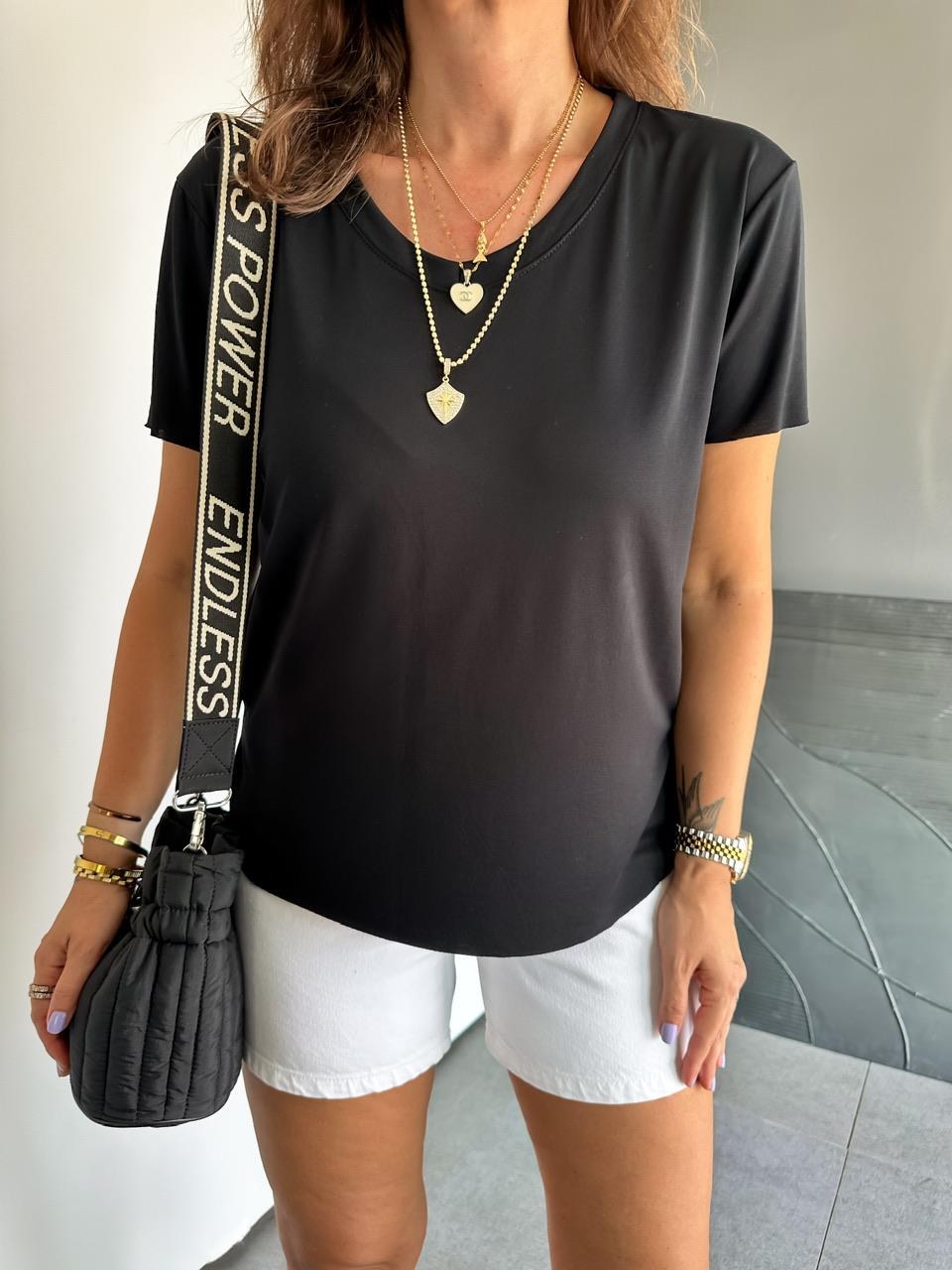 Siyah Orijinal Pamuk Tshirt
