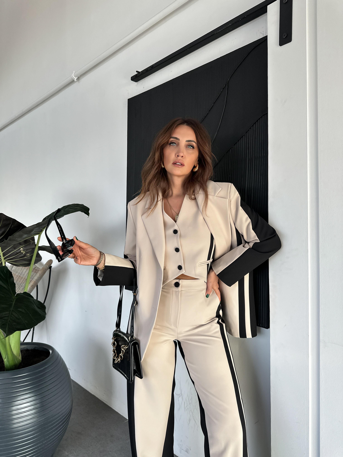 Siyah Parçalı 3'lü premium Takım