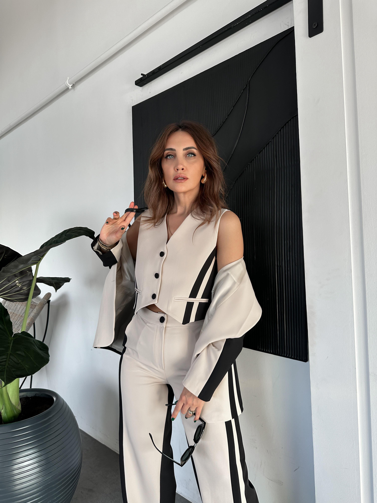 Siyah Parçalı 3'lü premium Takım