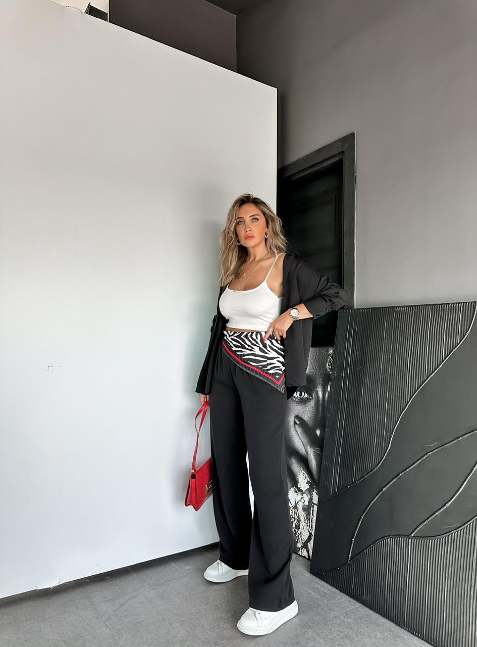 Siyah Relax Gömlek Pantolon Takım
