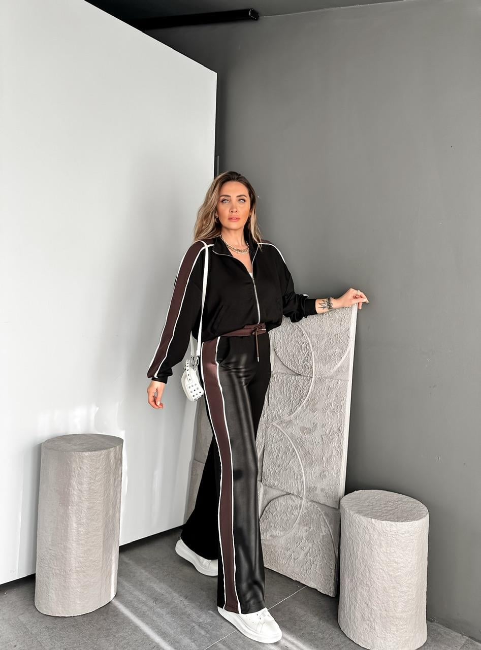 Siyah Şeritli Biyeli Modal Spor Takım