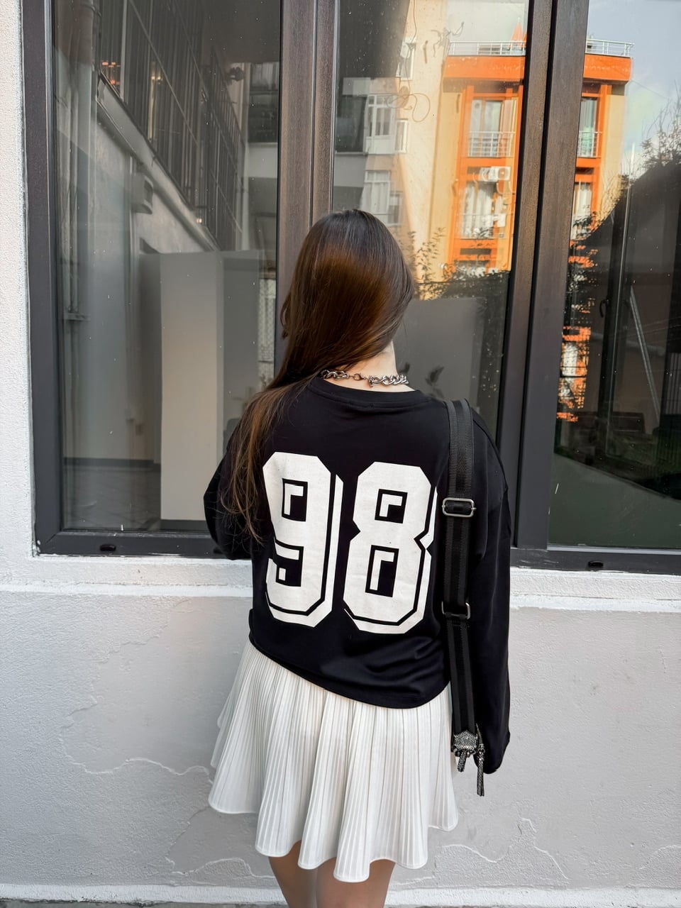 Siyah Wild West Modal Sweatshirt