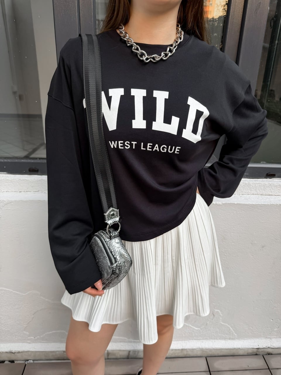 Siyah Wild West Modal Sweatshirt