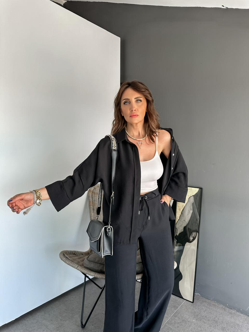 Siyah Yarasa Kol Keten Takım