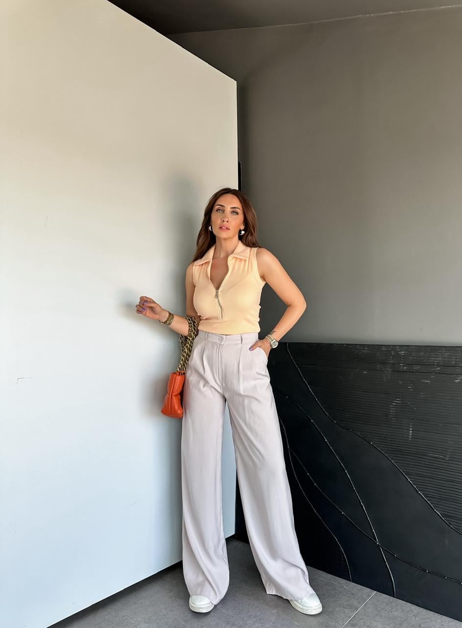 Somon Fermuarlı Polo Yaka Body