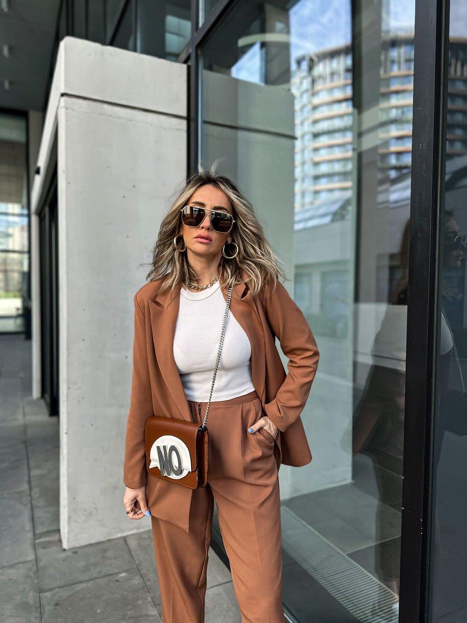 Tarçın Kruvaze Blazer Ceket