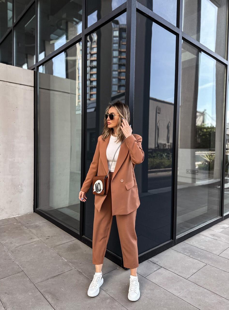 Tarçın Kruvaze Blazer Ceket