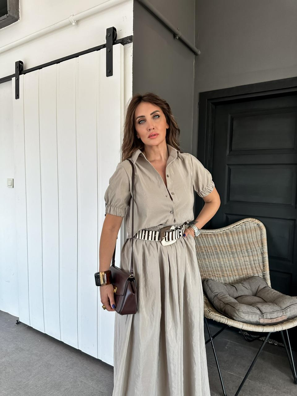 Taş Beli Lastikli Etekli Takım