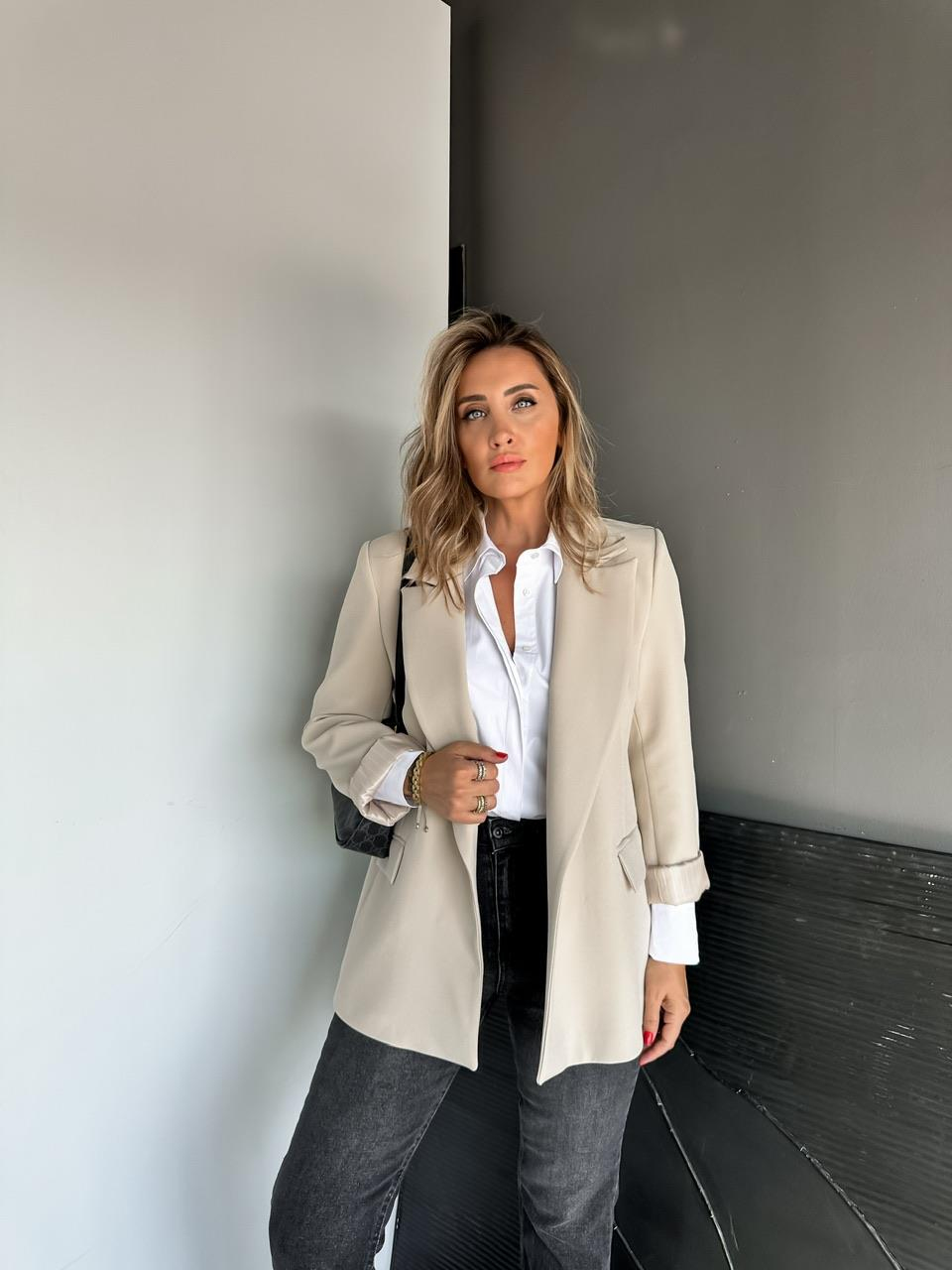 Taş Çizgili Astarlı Premium Ceket