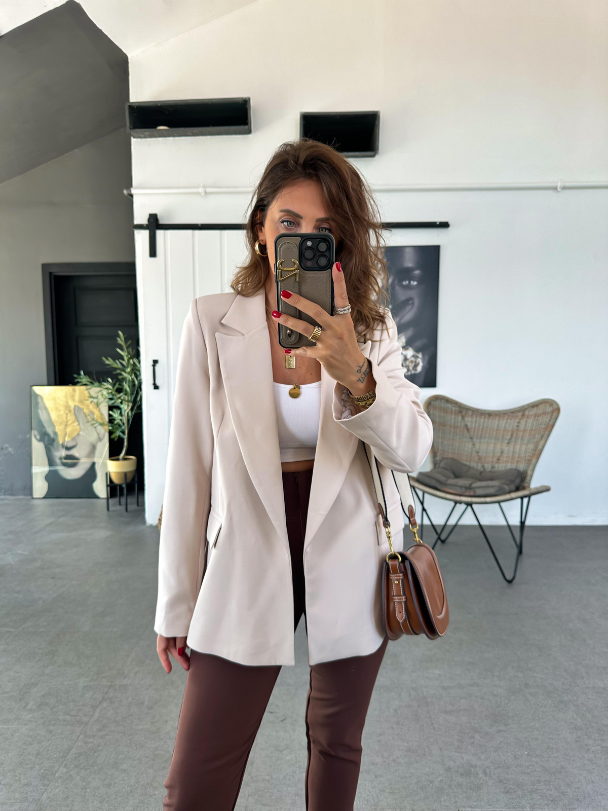 Taş Kapak Cepli Blazer Ceket