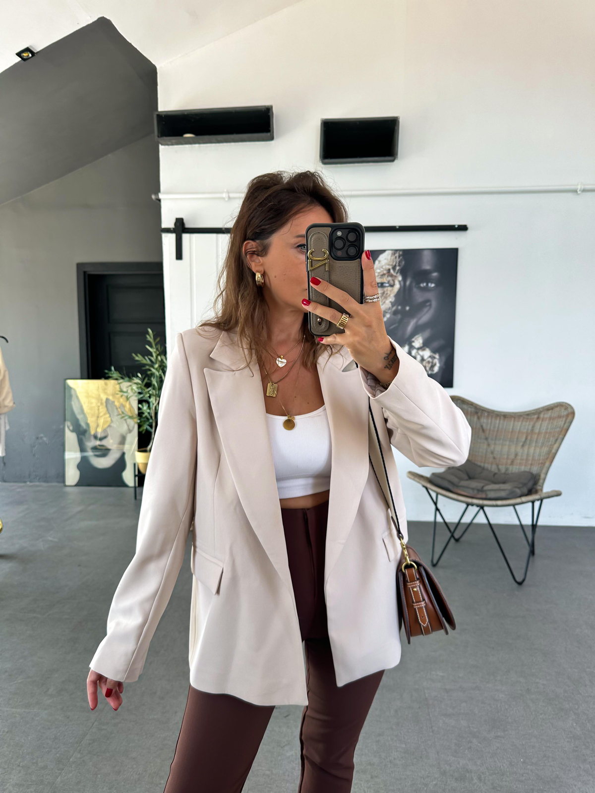 Taş Kapak Cepli Blazer Ceket