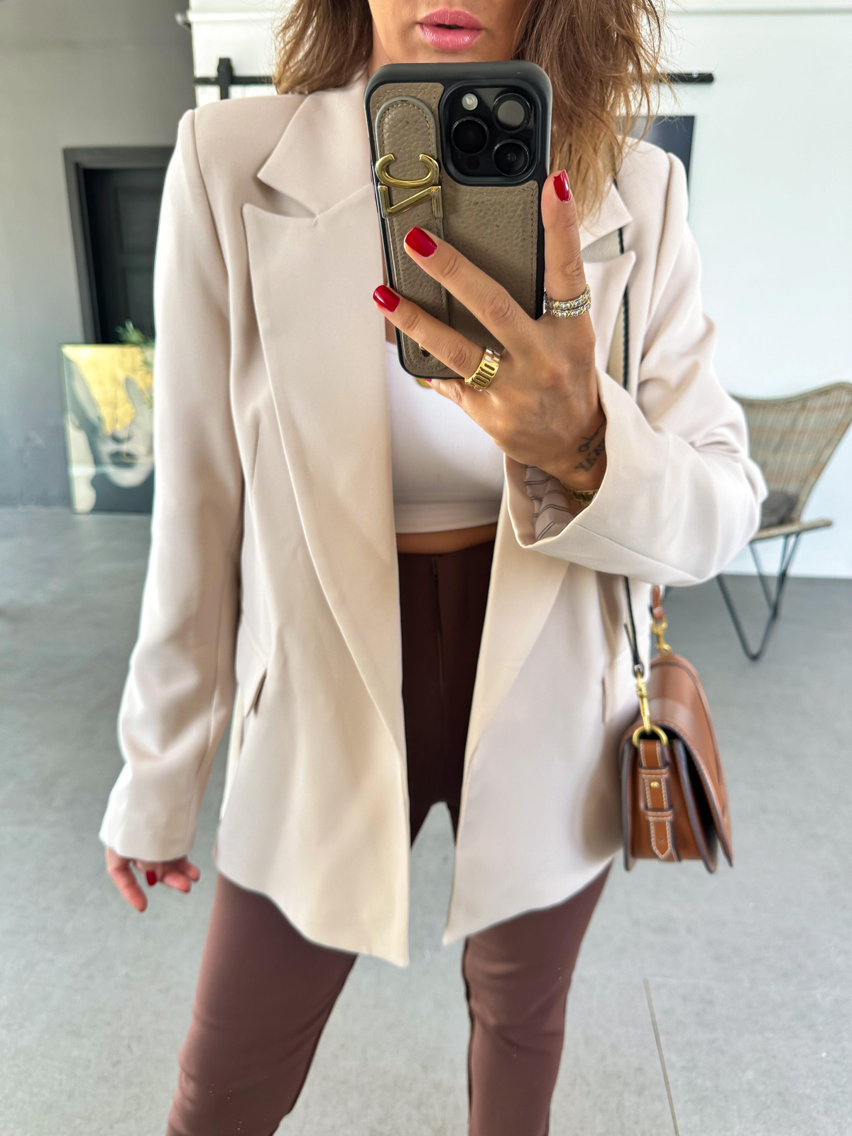 Taş Kapak Cepli Blazer Ceket
