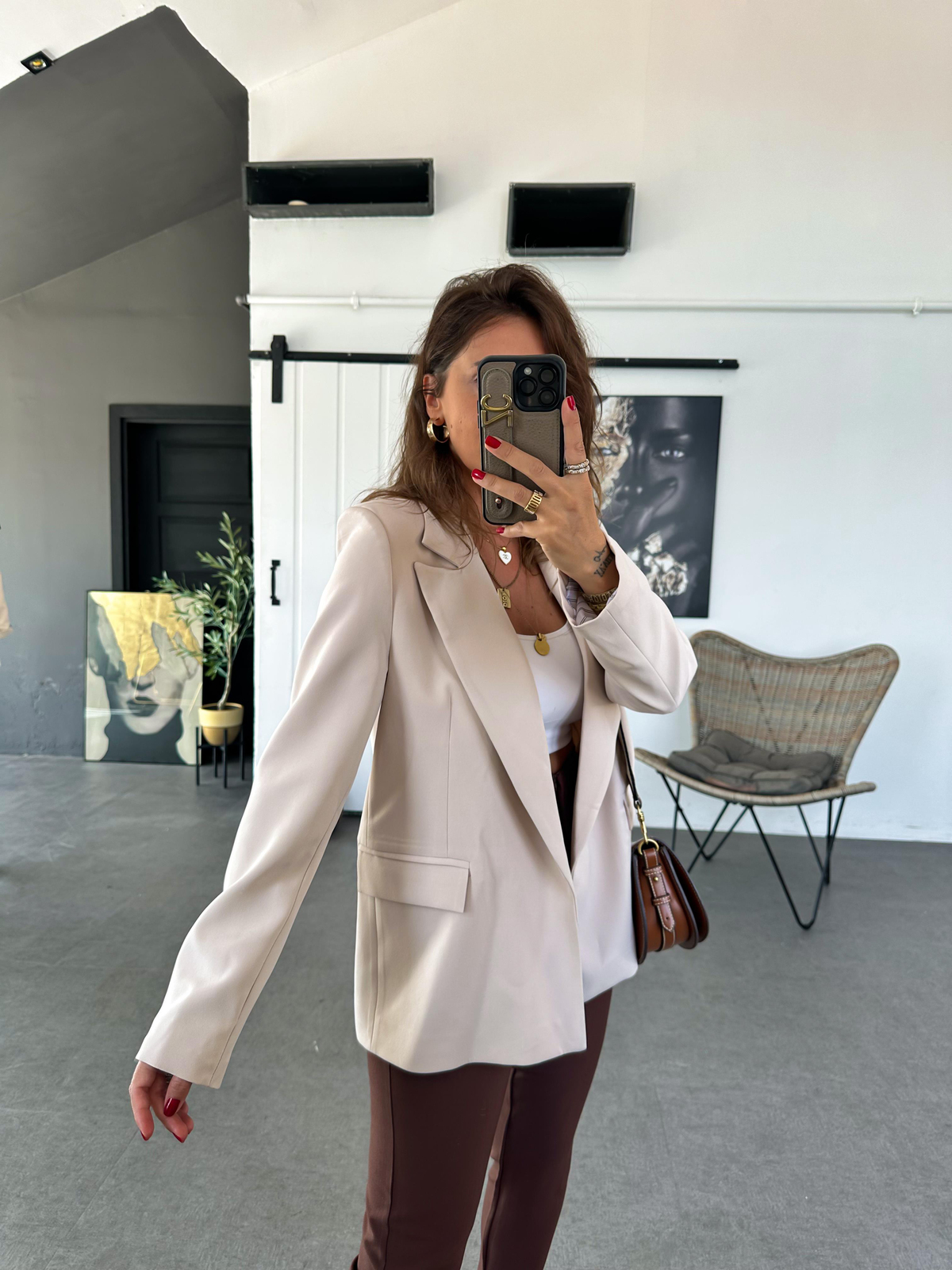 Taş Kapak Cepli Blazer Ceket