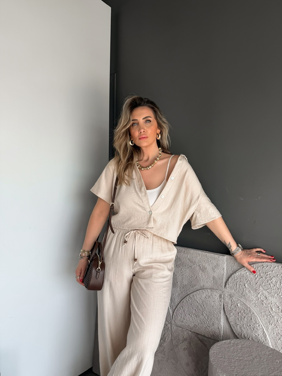 Taş Kraşlı Relax Kesim Takım