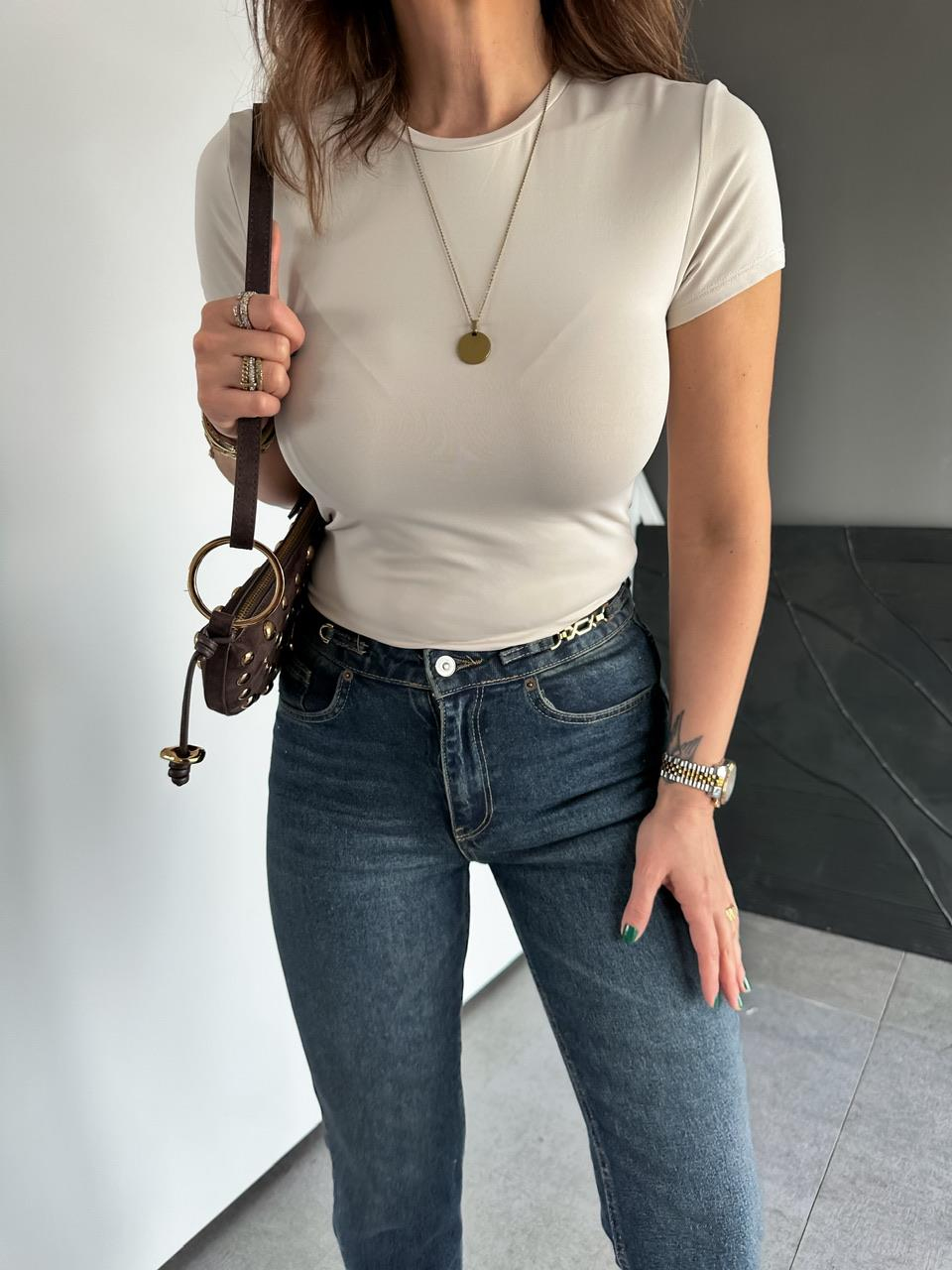 Taş Likralı Cotton Orijinal Tshirt