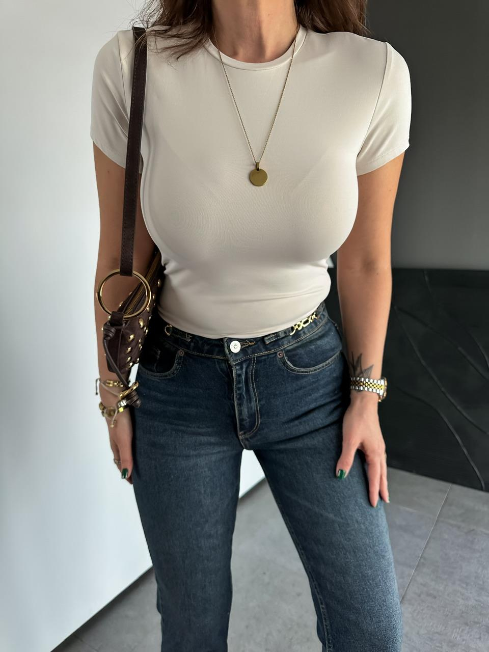 Taş Likralı Cotton Orijinal Tshirt
