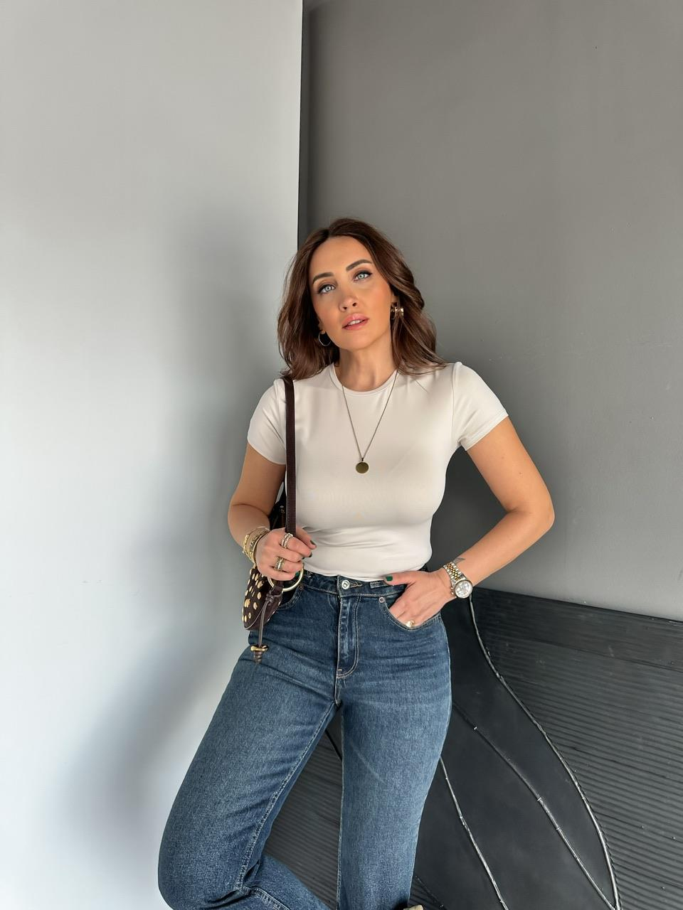 Taş Likralı Cotton Orijinal Tshirt
