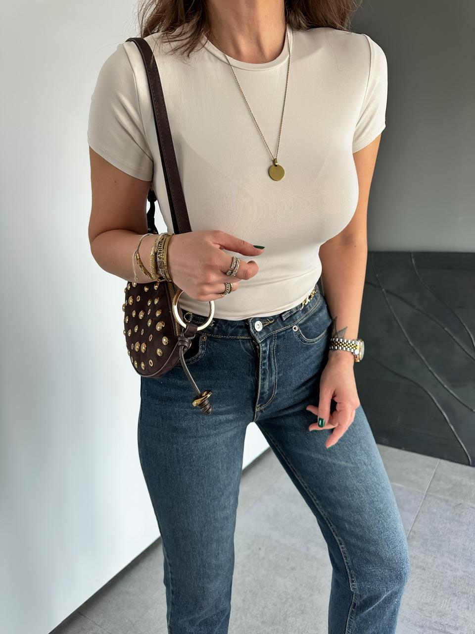 Taş Likralı Cotton Orijinal Tshirt