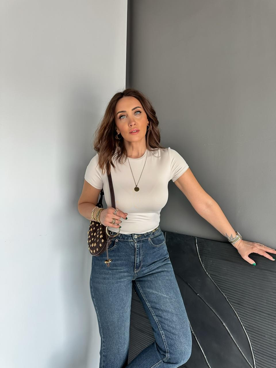 Taş Likralı Cotton Orijinal Tshirt
