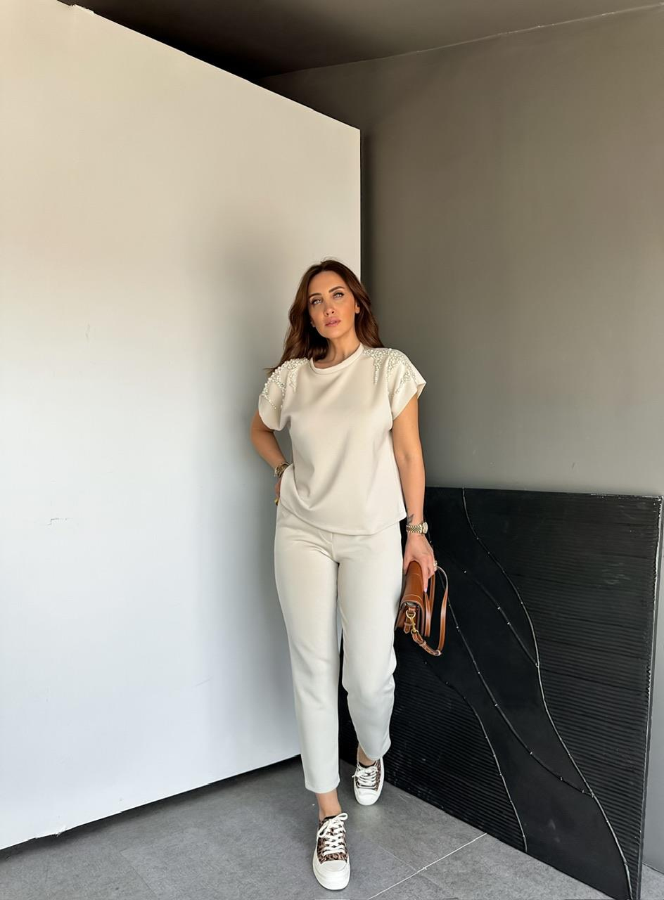 Taş Omuzları İncili Premium Modal Takım