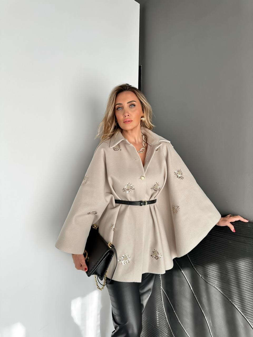 Taş Payetli Kemerli Panço