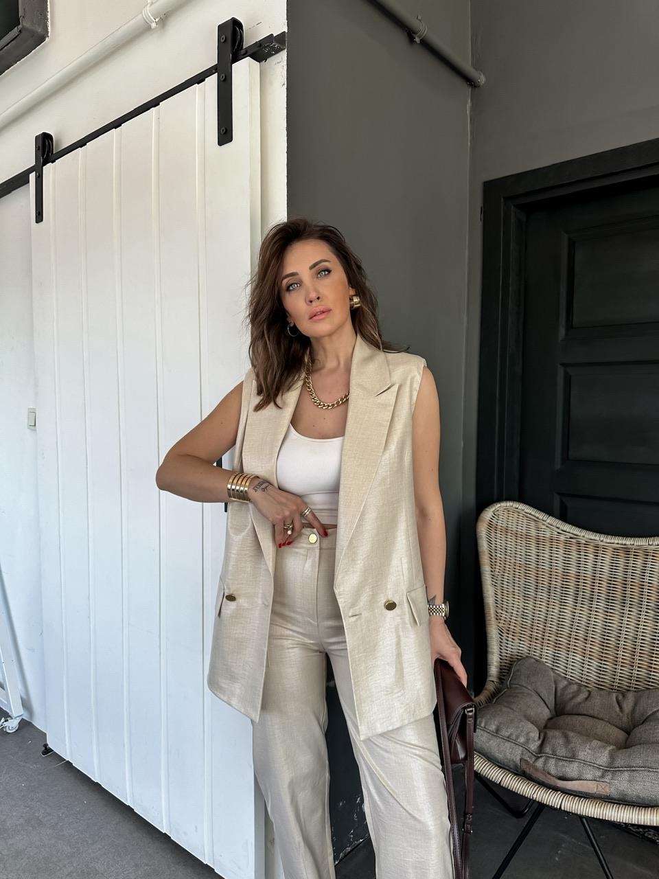 Taş Yelekli Lamine Takım