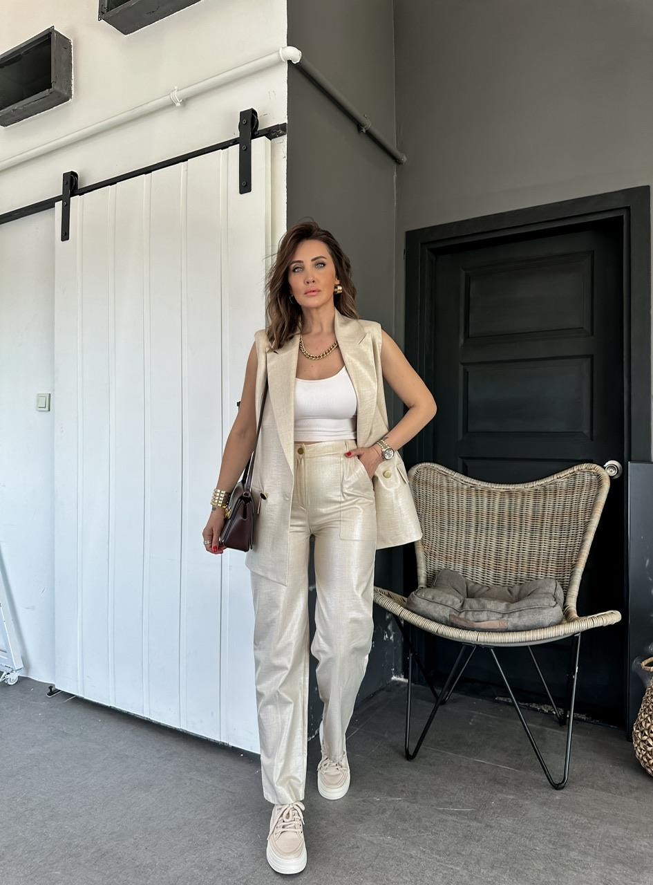 Taş Yelekli Lamine Takım