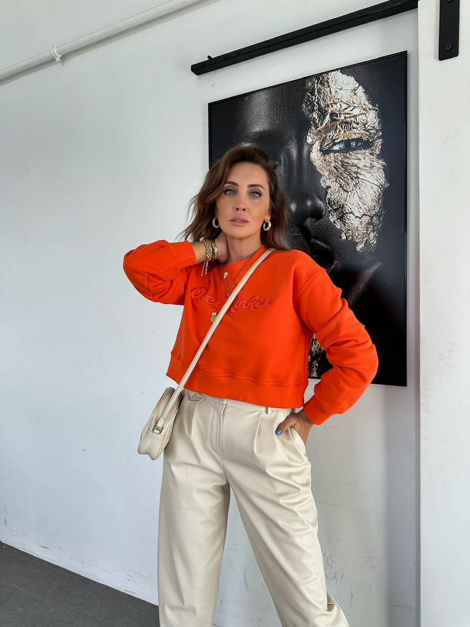 Turuncu Overthinker Sweatshirt