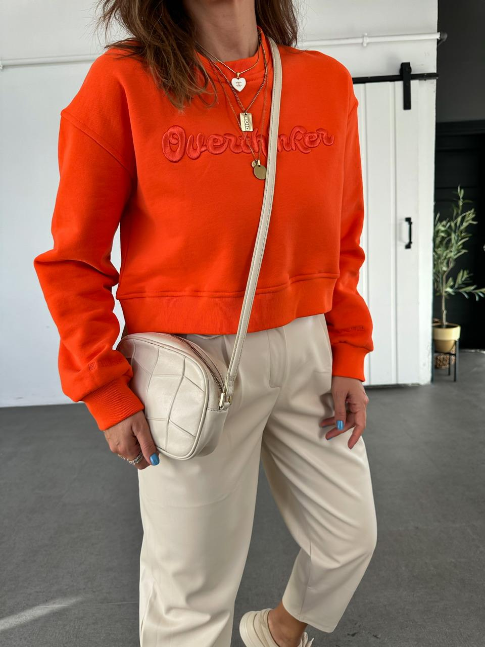 Turuncu Overthinker Sweatshirt