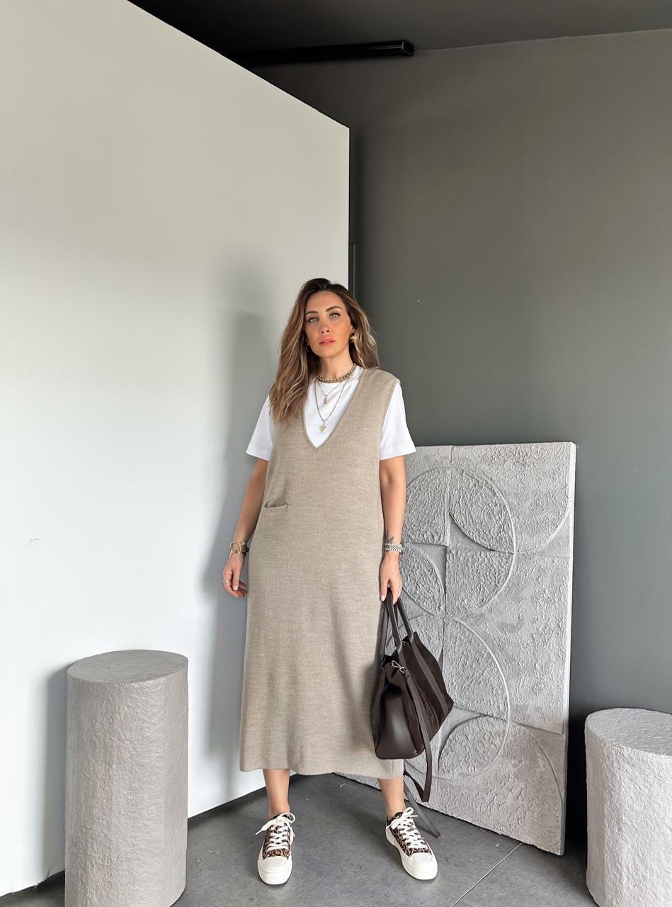 Vizon Cepli Marka Model Triko Elbise