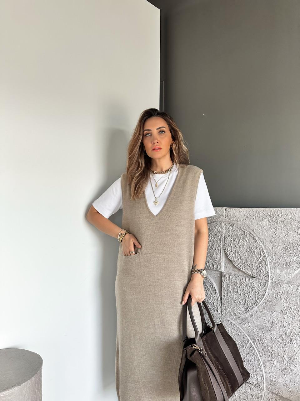 Vizon Cepli Marka Model Triko Elbise