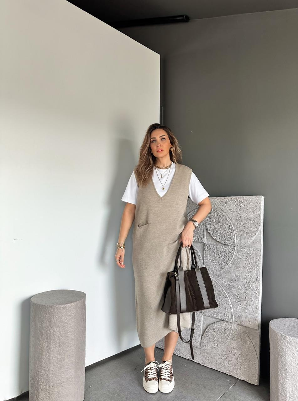 Vizon Cepli Marka Model Triko Elbise