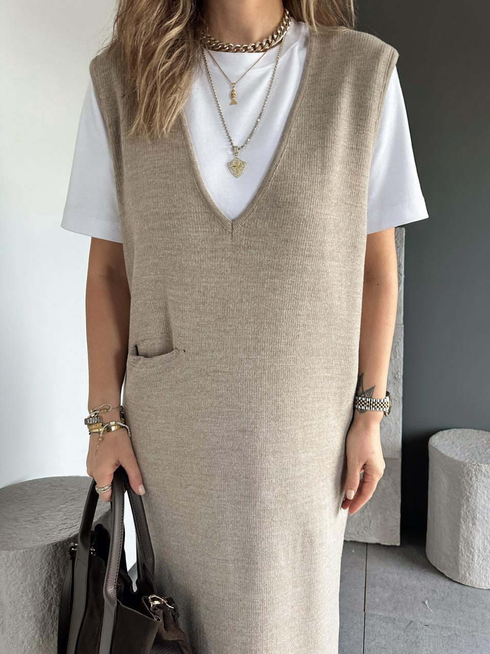 Vizon Cepli Marka Model Triko Elbise