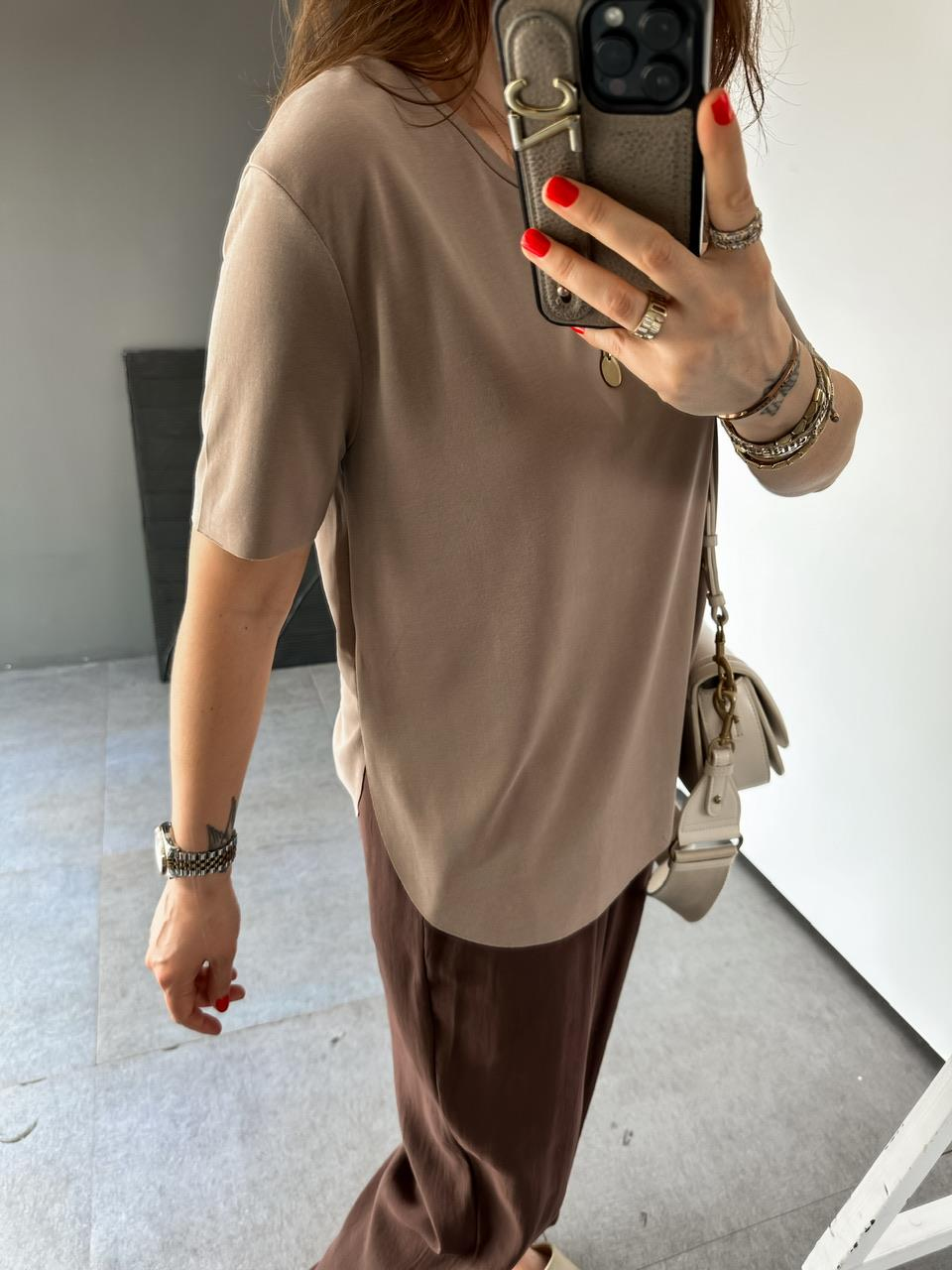 Vizon Lazer Kesim Modal Tshirt