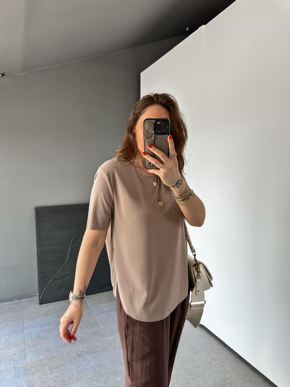 Vizon Lazer Kesim Modal Tshirt