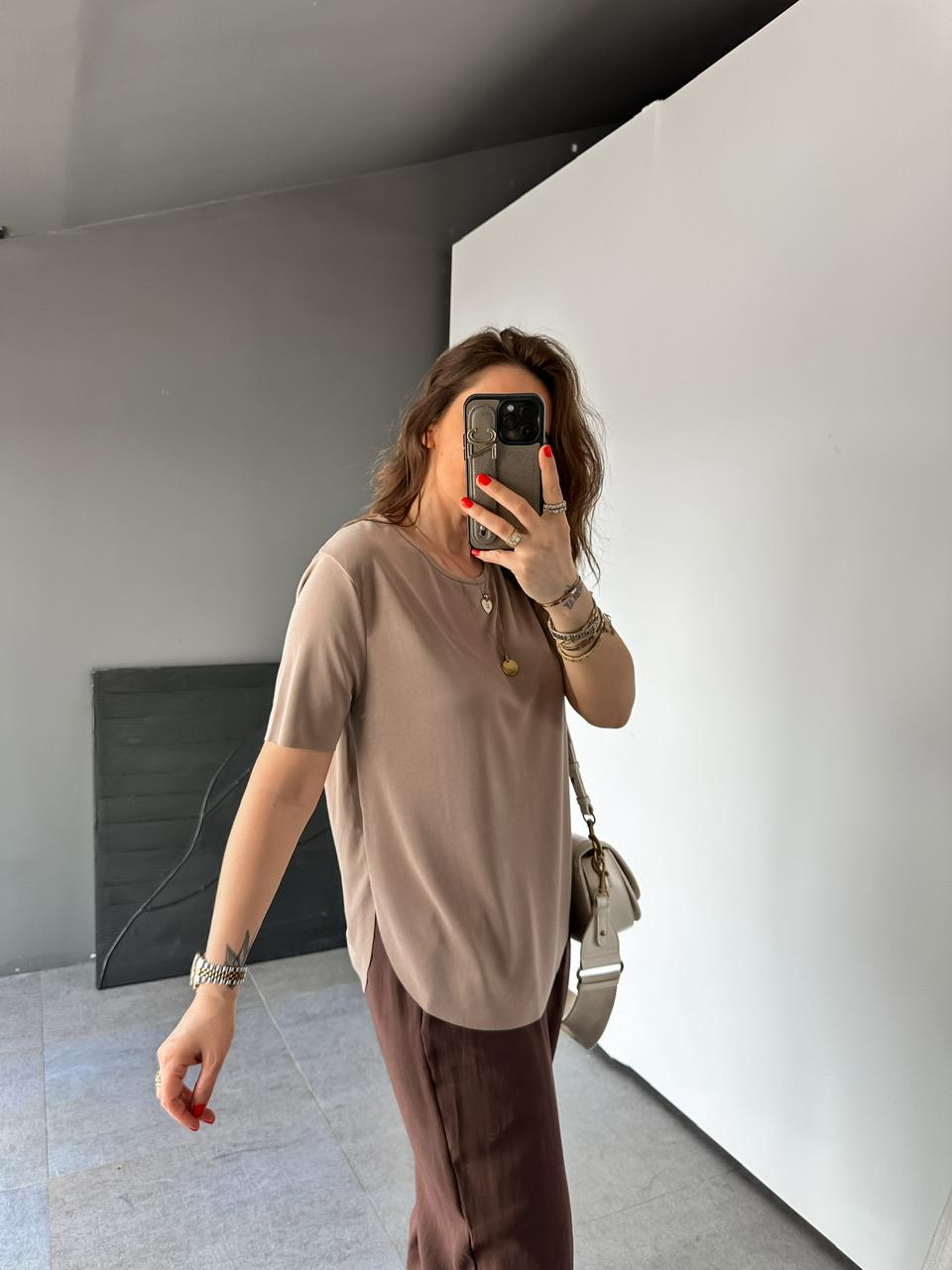 Vizon Lazer Kesim Modal Tshirt